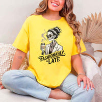 Fashionably Late Unisex Short Sleeve Tee – Funny Casual Graphic Shirt