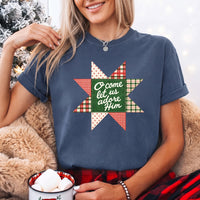 O Come Let Us Adore Him Comfort Colors Christmas T-Shirt