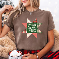 O Come Let Us Adore Him Comfort Colors Christmas T-Shirt