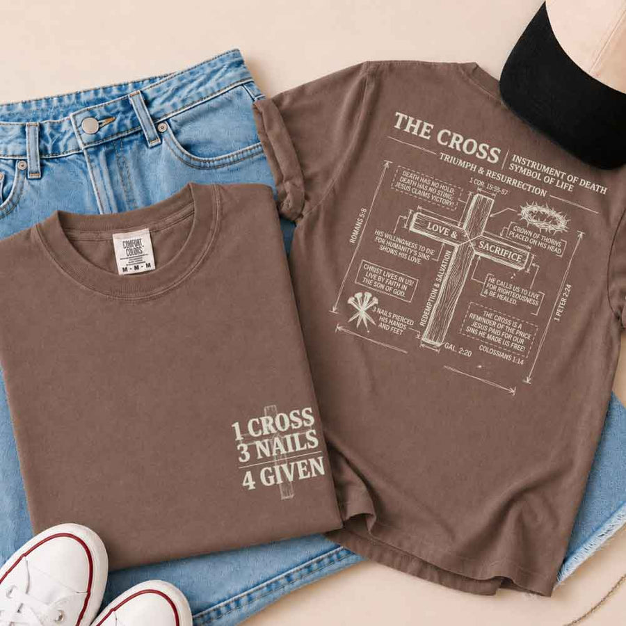 The Cross Comfort Colors - Christian Faith Graphic Tee