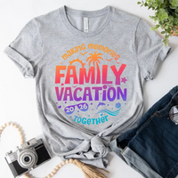 May include family wearing matching Family Vacation 2026 shirts for parents, kids, and babies, ideal for trips or photos.