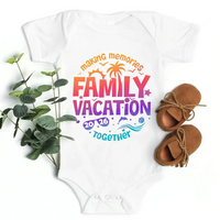 May include baby wearing Family Vacation 2026 onesie as part of matching family outfits, ideal for trips or photos.