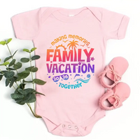 May include baby wearing Family Vacation 2026 onesie as part of matching family outfits, ideal for trips or photos.