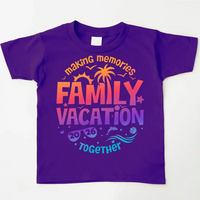 May include child wearing Family Vacation 2026 kids shirt as part of matching family outfits, ideal for trips or photos.