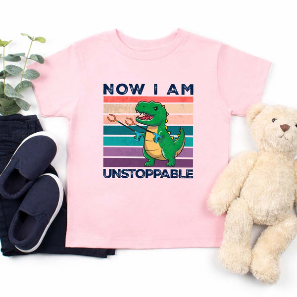 Funny Shirt - T Rex Now I Am Unstoppable Tee