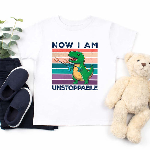 Funny Shirt - T Rex Now I Am Unstoppable Tee