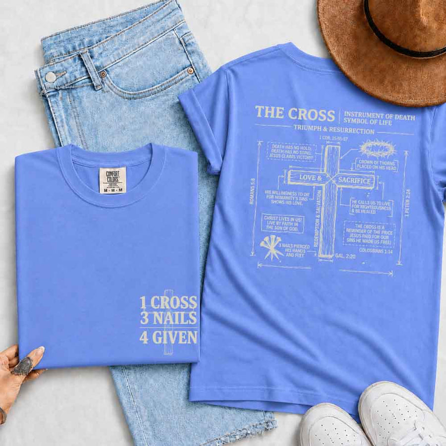 The Cross Comfort Colors - Christian Faith Graphic Tee