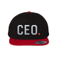 CEO. Puff Embroidered Five-Panel Cotton Twill Snapback Cap