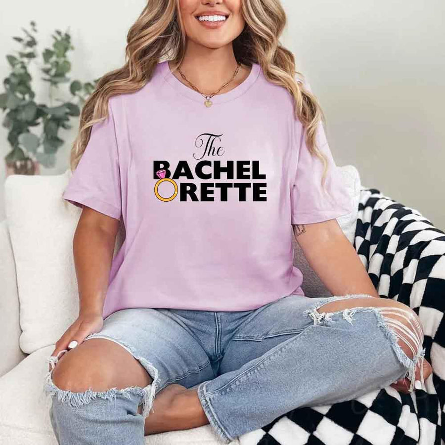 May include Lilac fun and trendy Bachelorette party t shirt with stylish slogans vibrant colors bridal squad outfit perfect for girls night out celebration!