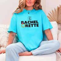 May include Turquoise fun and trendy Bachelorette party t shirt with stylish slogans vibrant colors bridal squad outfit perfect for girls night out celebration!