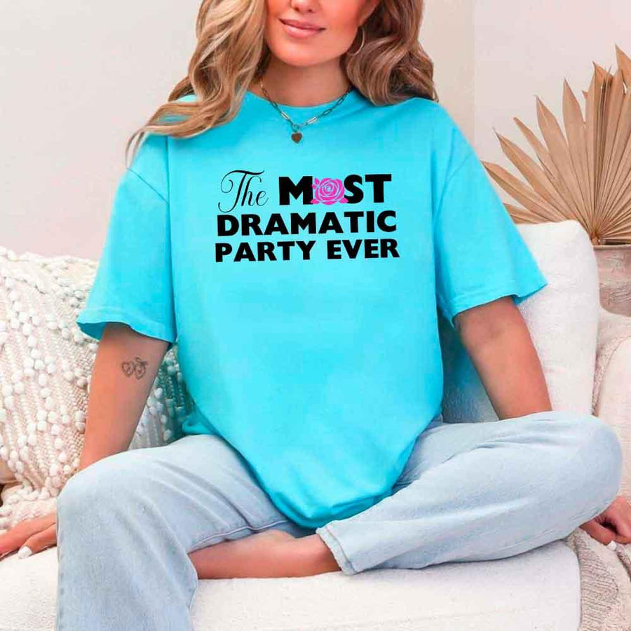 May include Turquoise fun and trendy Bachelorette party t shirt with stylish slogans vibrant colors bridal squad outfit perfect for girls night out celebration!