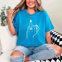 May include Sapphire Funny Bridal Engagement Party Shirt with a playful Finger T-Shirt design, perfect for bridal celebrations, engagement parties, and making a statement!
