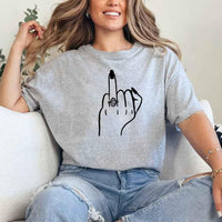 May include Grey Funny Bridal Engagement Party Shirt with a playful Finger T-Shirt design, perfect for bridal celebrations, engagement parties, and making a statement!
