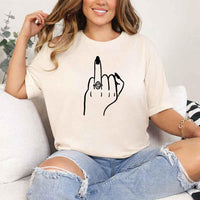 May include Cream Funny Bridal Engagement Party Shirt with a playful Finger T-Shirt design, perfect for bridal celebrations, engagement parties, and making a statement!
