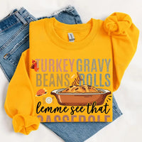 Turkey Gravy Beans & Rolls Sweatshirt – Funny Thanksgiving Casserole Crewneck