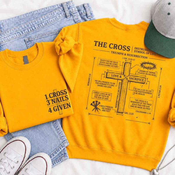 The Cross Sweatshirt - Christian Faith Graphic Sweatshirt