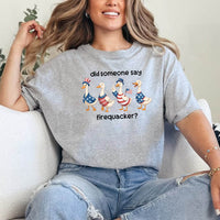 Firequacker Goose Patriotic Tee – Unique Funny 4th of July Shirt for Independence Day