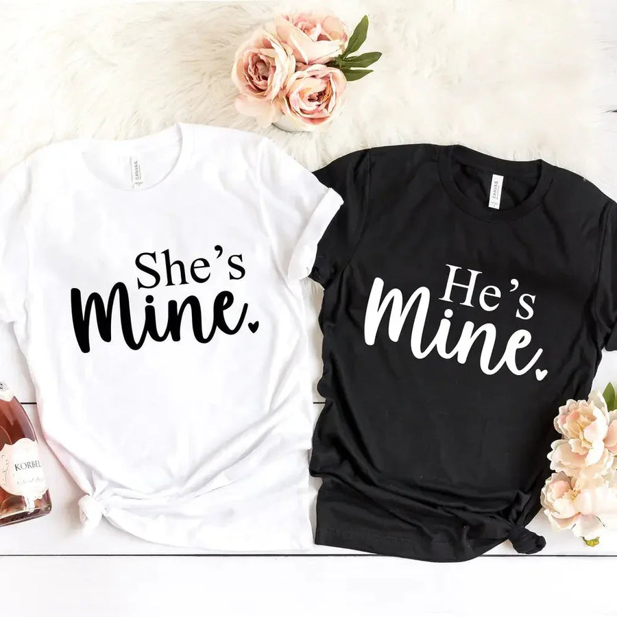 He's Mine & She's Mine Couples Tee