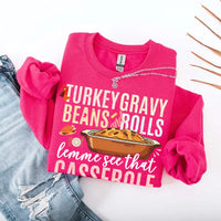 Turkey Gravy Beans & Rolls Sweatshirt – Funny Thanksgiving Casserole Crewneck