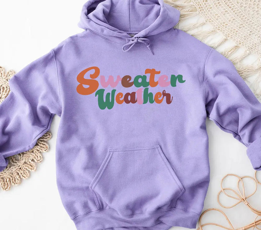 Hoodie - Sweater Weather Fall Vibes Hoodie