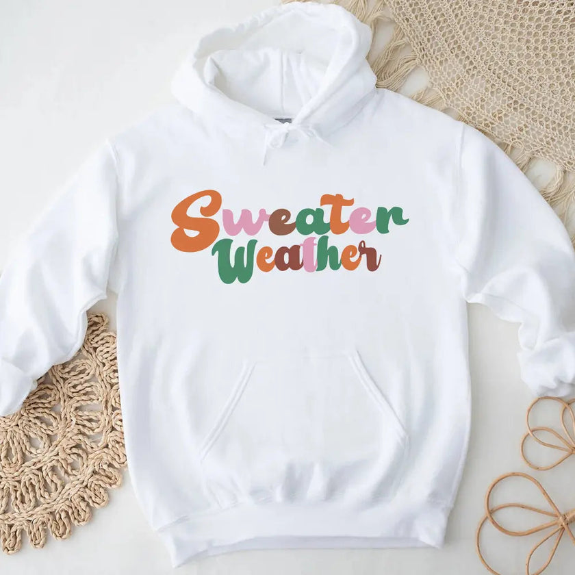 Hoodie - Sweater Weather Fall Vibes Hoodie