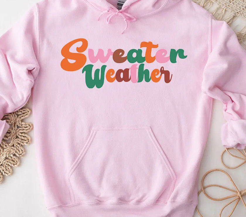 Hoodie - Sweater Weather Fall Vibes Hoodie