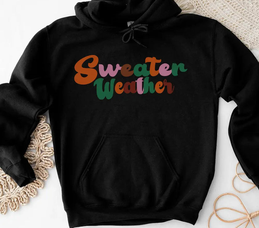 Hoodie - Sweater Weather Fall Vibes Hoodie