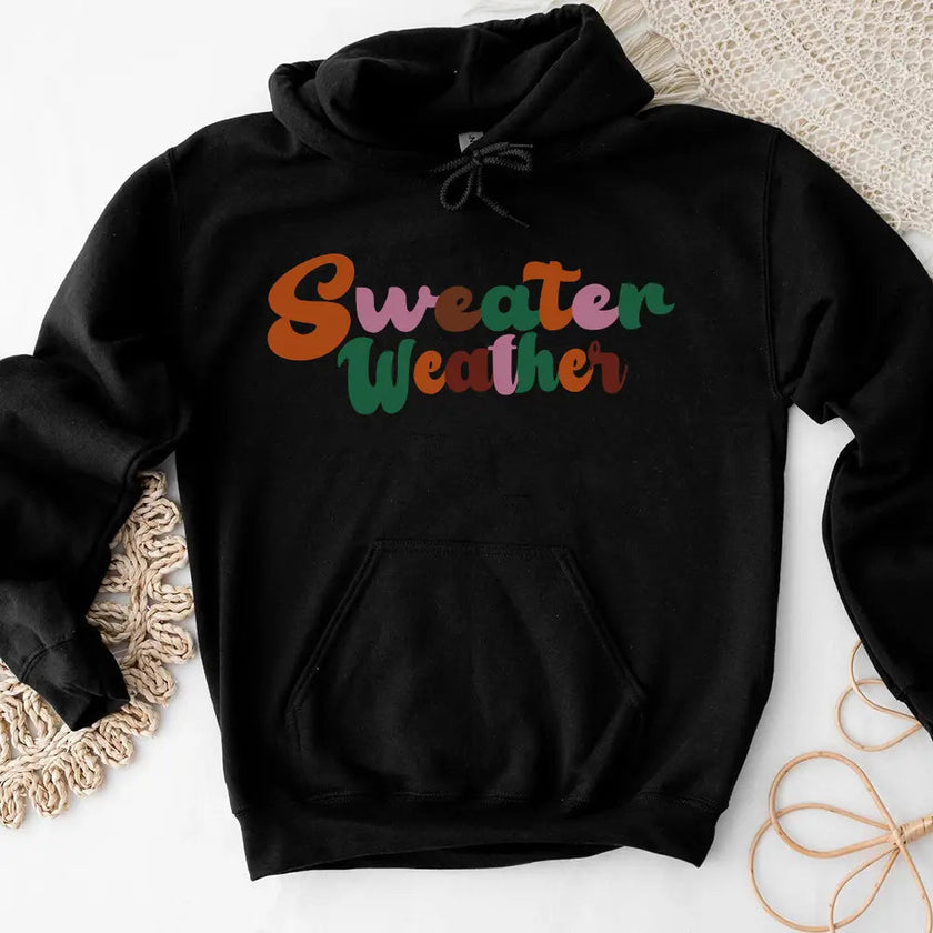 Hoodie - Sweater Weather Fall Vibes Hoodie