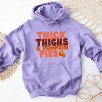 Hoodie - Thick Thighs And Pumpkin Pies Fall Vibes Hoodie