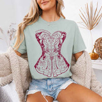 May include a person wearing a Bay I Am The Tea That You Are Having Comfort Colors T-Shirt featuring royal court inspired graphic and relaxed fit.