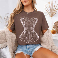 May include a person wearing an Espresso I Am The Tea That You Are Having Comfort Colors T-Shirt featuring royal court inspired graphic and relaxed fit.