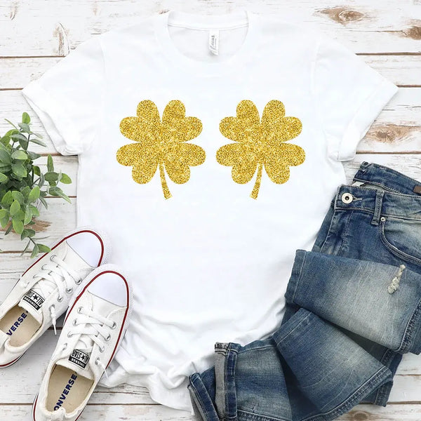 I Like Her Shamrocks St. Patricks Couple Drinking Shirts