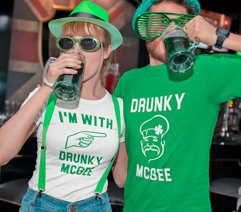 I'm With Drunky McGee Couples Tee