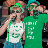 I'm With Drunky McGee Couples Tee