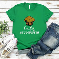 May include a cupcake-themed couple t-shirt with playful graphics symbolizing love and sweetness.
