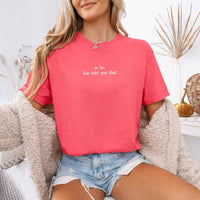 May include a person wearing a Watermelon Is Lie Liar Told You That Comfort Colors T-Shirt featuring rivalry inspired graphic and relaxed fit.