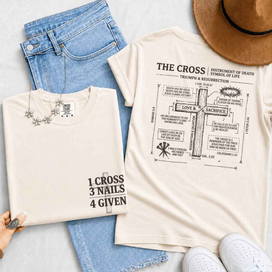 The Cross Comfort Colors - Christian Faith Graphic Tee