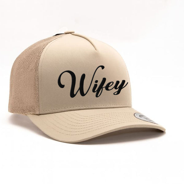 Embroidered Wifey Trucker Hat – Classic Mesh Cap for Wedding or Anniversary