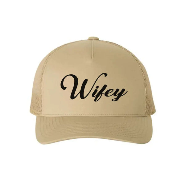 Embroidered Wifey Trucker Hat – Classic Mesh Cap for Wedding or Anniversary