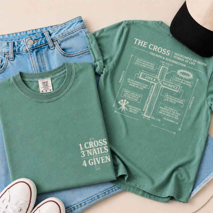 The Cross Comfort Colors - Christian Faith Graphic Tee