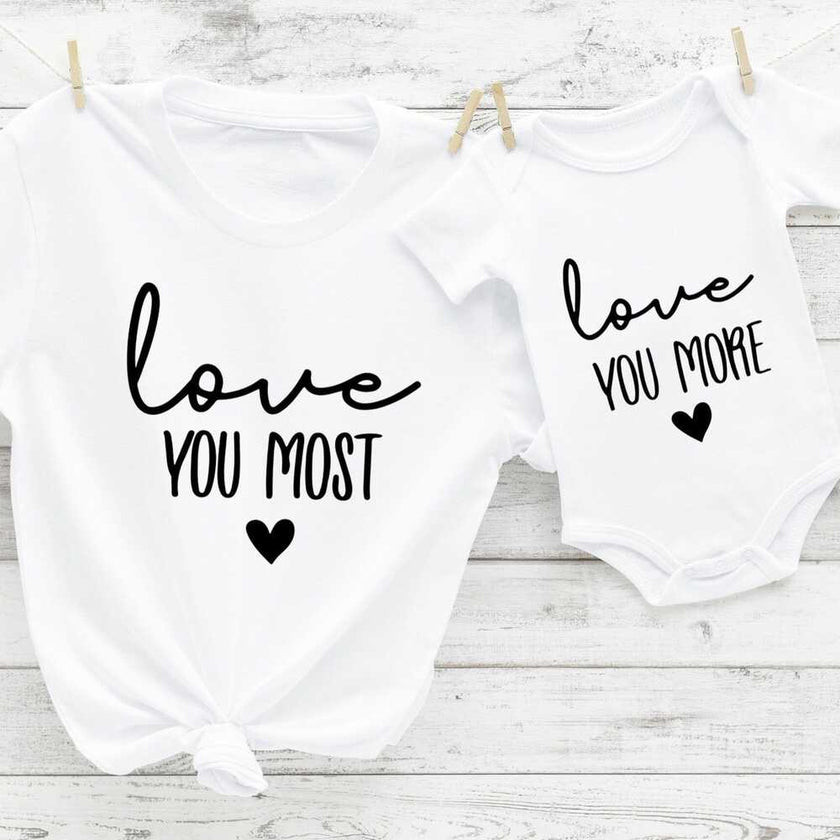 Love You Most/More Mama And Kids Tee