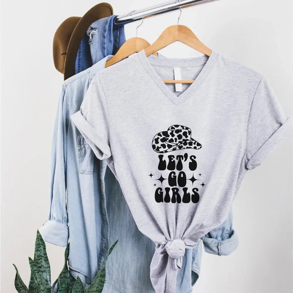 May include Sport Grey “Man I Feel Like a Bride” matching V-neck t-shirt for bachelorette party, bride squad country themed design.