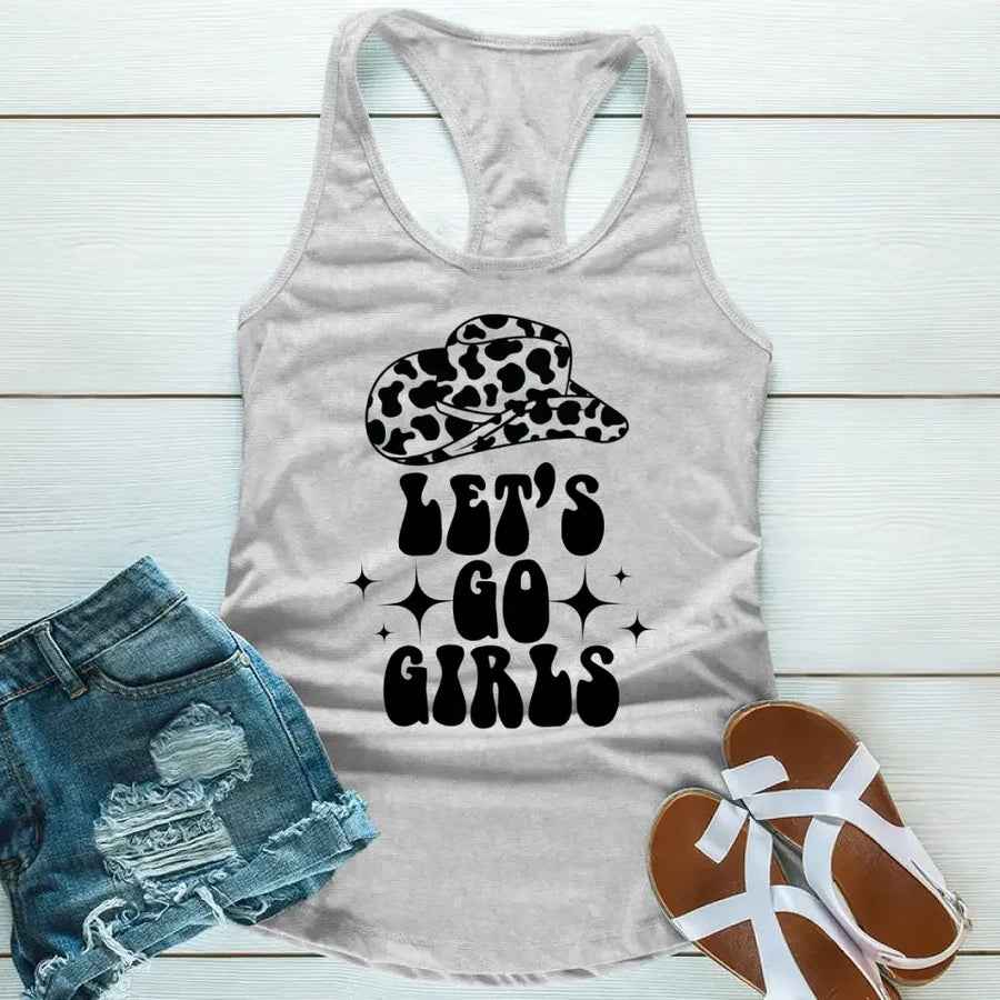 May include Grey “Man I Feel Like a Bride” bachelorette party tank top with country theme for bride squad celebration.