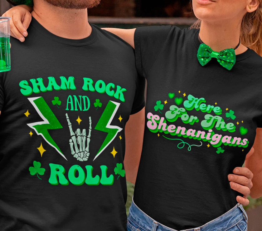 Matching Saint Patrick's Day Couple Shirts