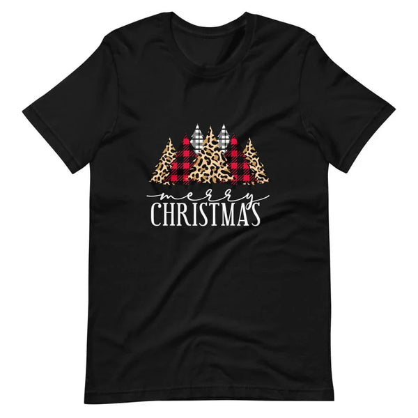 May include a “Merry Christmas” graphic t-shirt in black, green, or white, displayed on a flat lay or model.