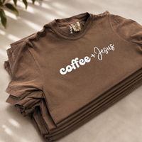 miami bulk custom coffee & jesus comfort colors tshirts