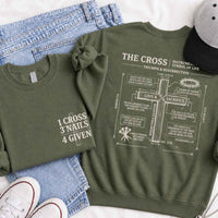 The Cross Sweatshirt - Christian Faith Graphic Sweatshirt