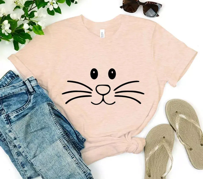 Mrs. And Mr. Bunny Face Couple Tee