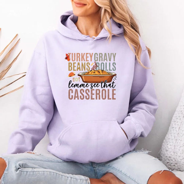 Turkey Gravy Beans & Rolls Hoodie – Funny Thanksgiving Casserole Hoodies