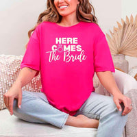 May include Heliconia Party Time with "Here Comes the Bride - Here Comes the Party" T-Shirt, perfect for bachelorette parties, bridal showers, and fun celebrations!